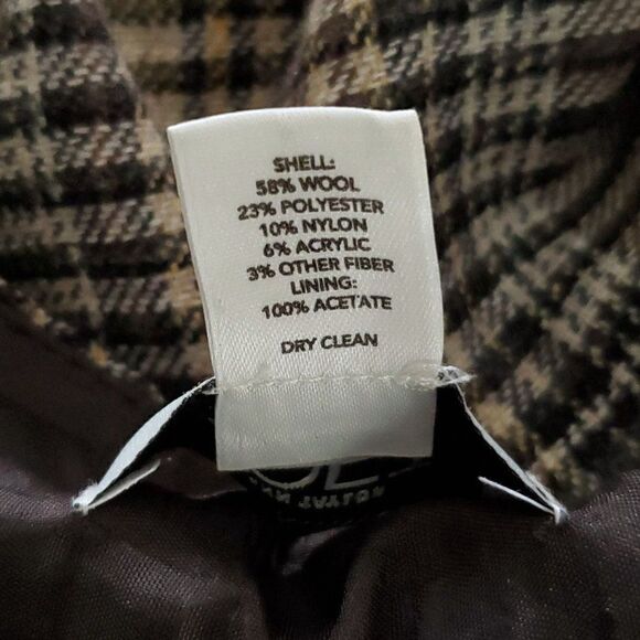 Ann Taylor Loft Wool Plaid A-Line Skirt Sz 6P Petite Cream Brown Yellow Gray - Picture 5 of 5